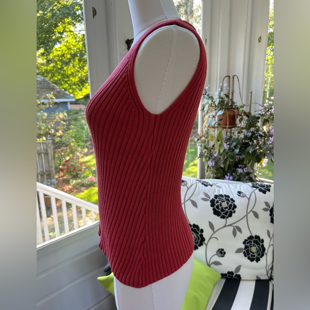 Talbots Collection Salmon Color Ribbed Sweater Set - Picture 6 of 8
